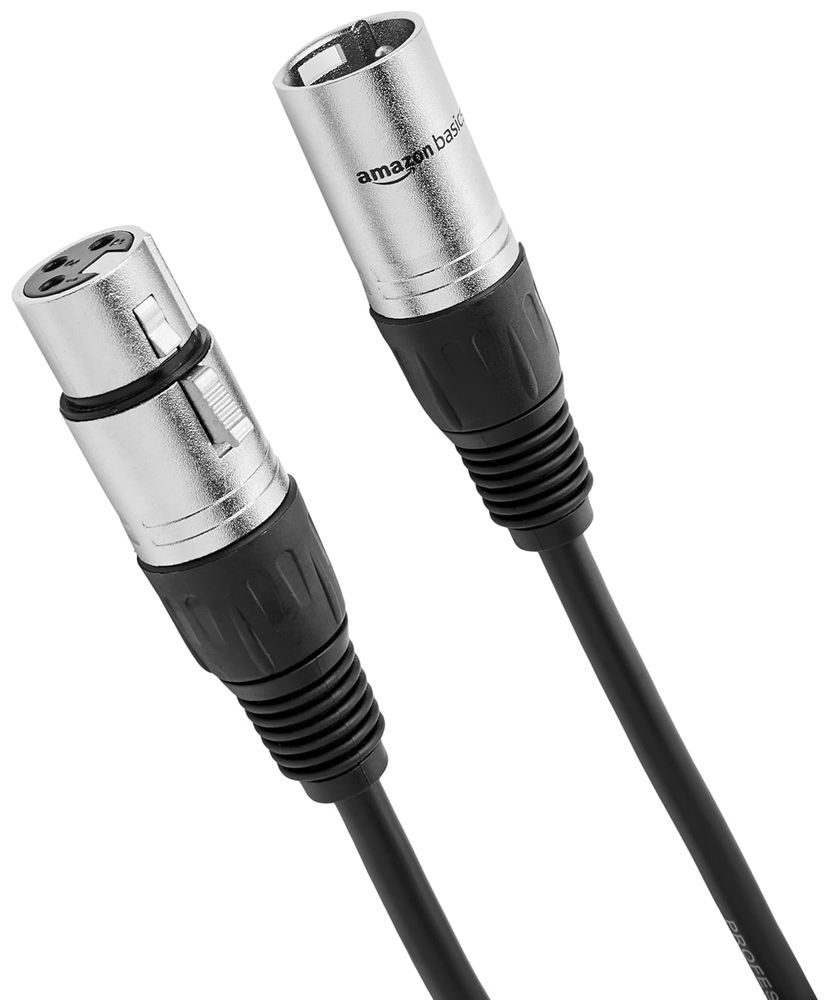 XLR Microphone Cable for Speaker or PA System, All Copper Conductors, 6MM PVC Ja