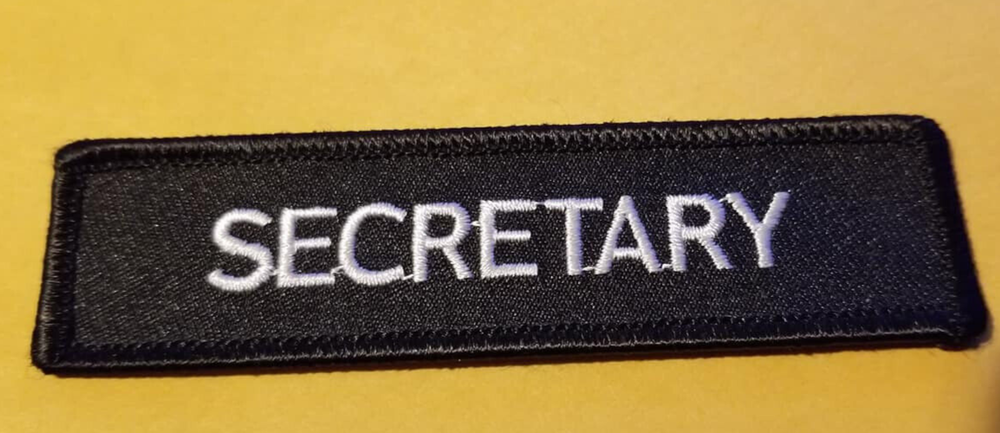Secretary Club Officer Embroidered Patch – Fast Worldwide Shipping  