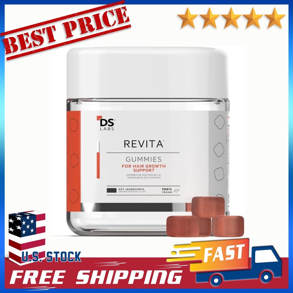Revita Hair Growth Gummies, Biotin, Vitamin D, Iron, Magnesium, Melatonin & Zinc