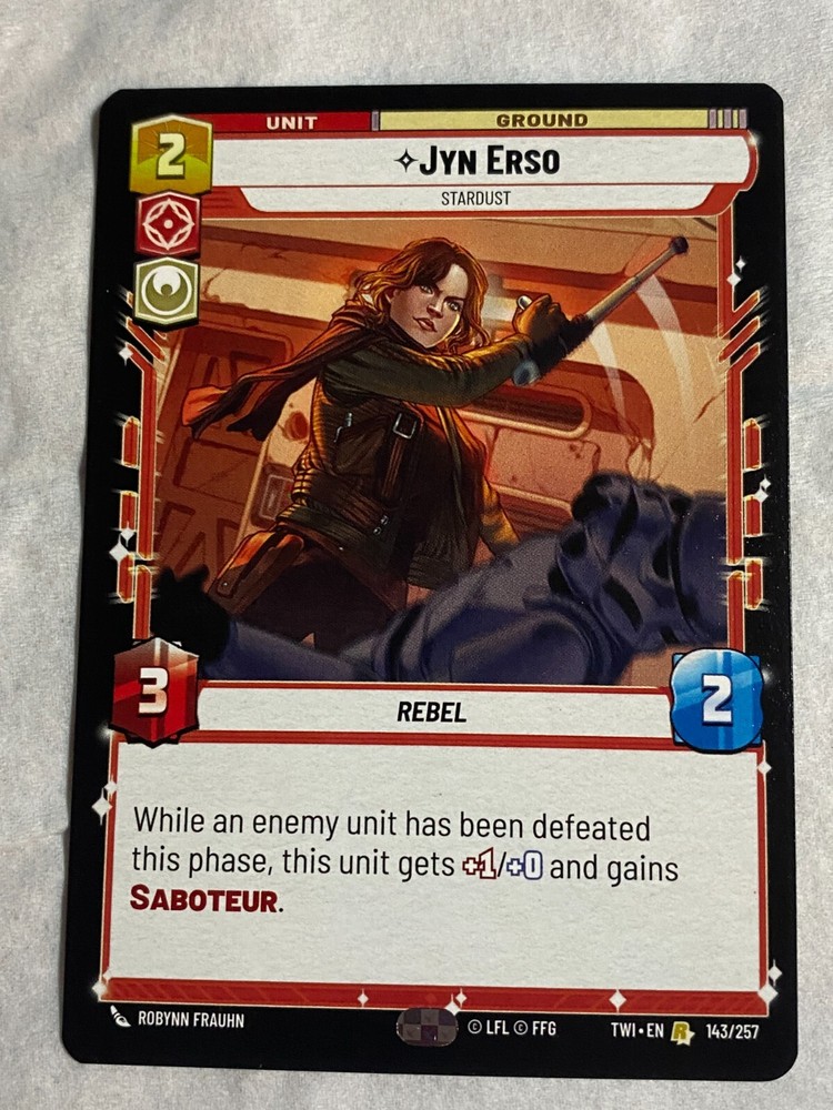 STAR WARS UNLIMITED TCG TWI JYN ERSO Rare Card NM