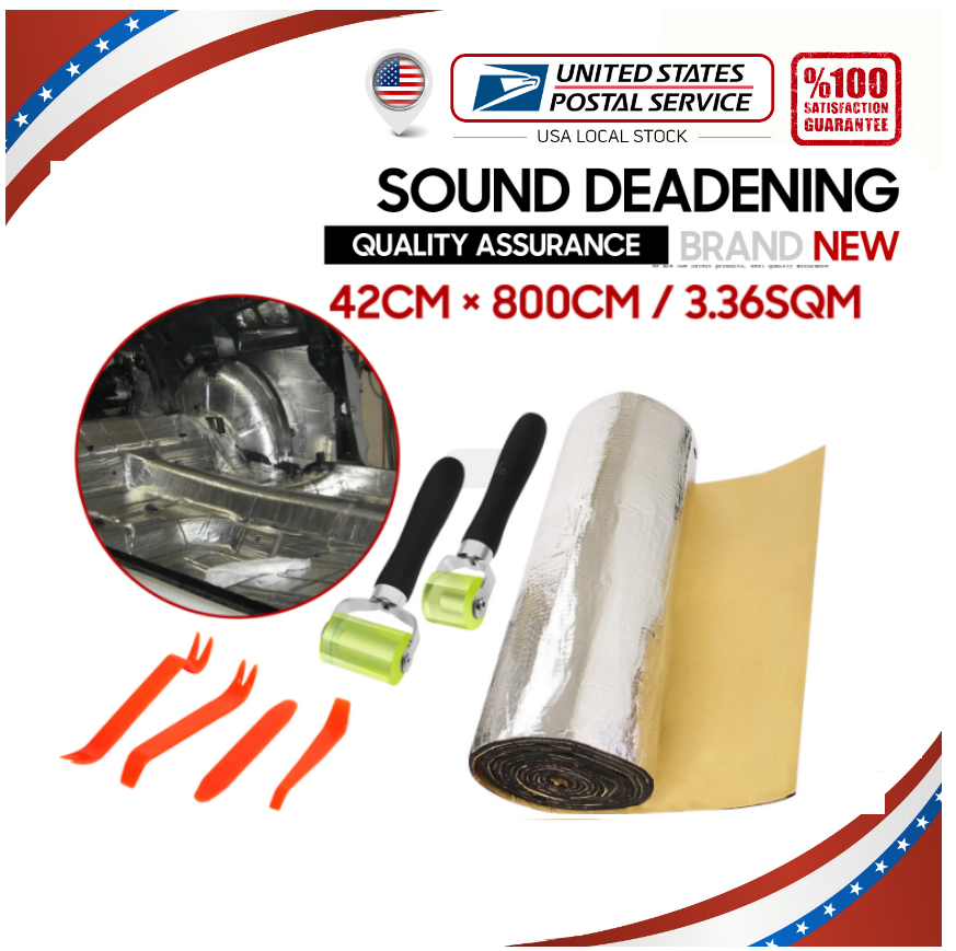 36sqft 7mm Sound Deadener Mat Noise&Heat Shield Insulation Car Hood Door&Floor