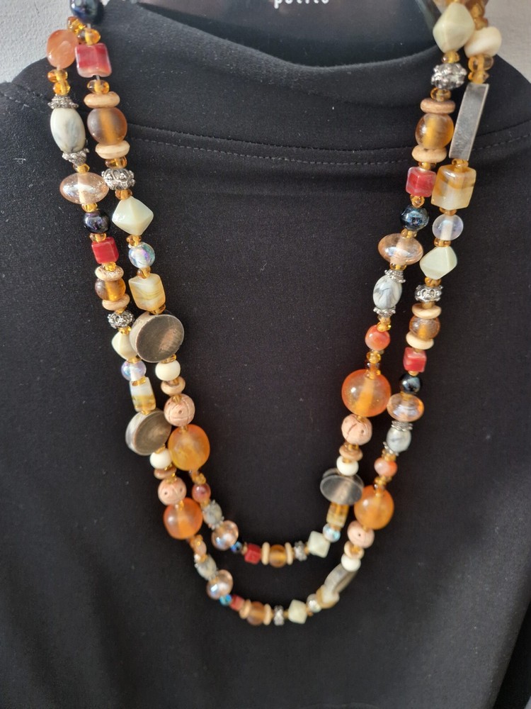Vintage Double Layer Costume Jewellery  Necklace