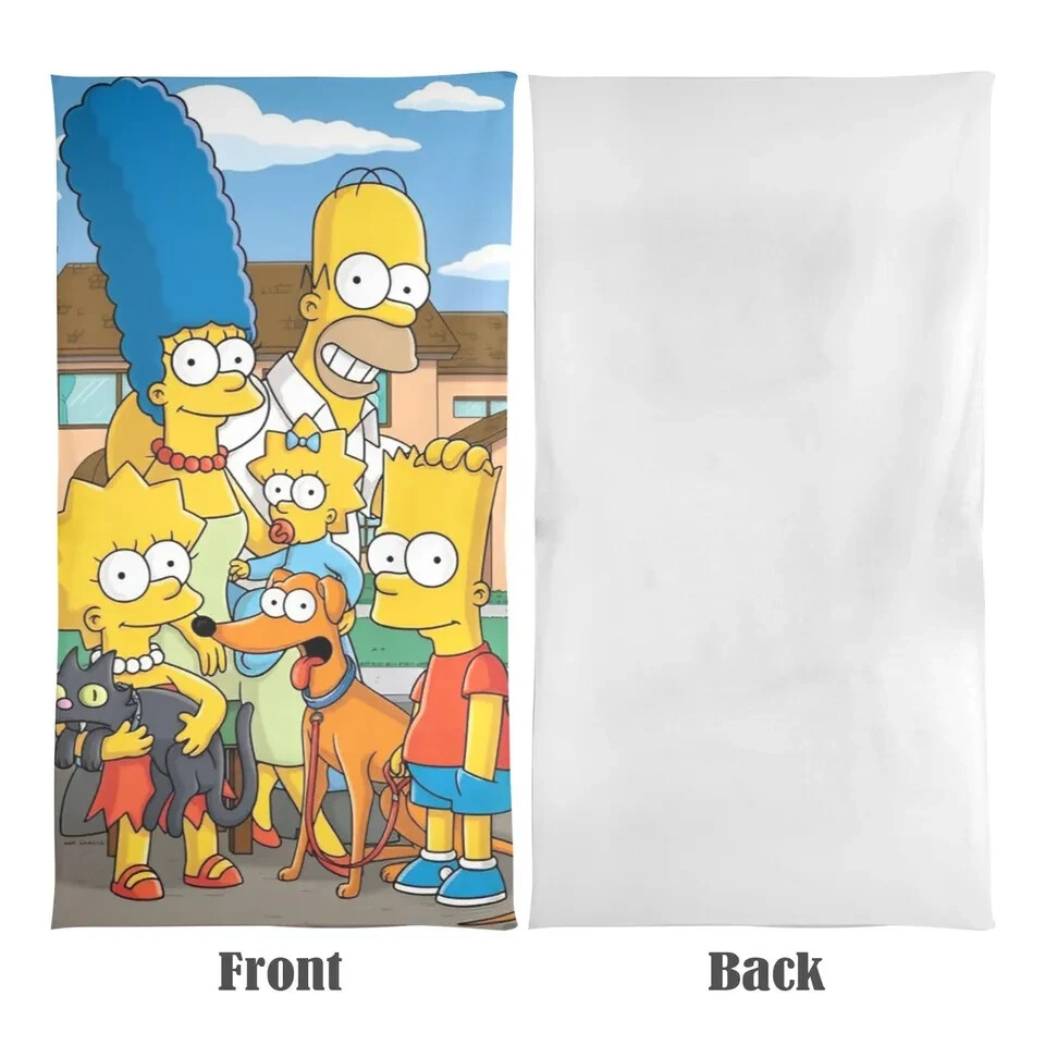 The Simpsons Family Beach Towel with Vibrant Character Design
