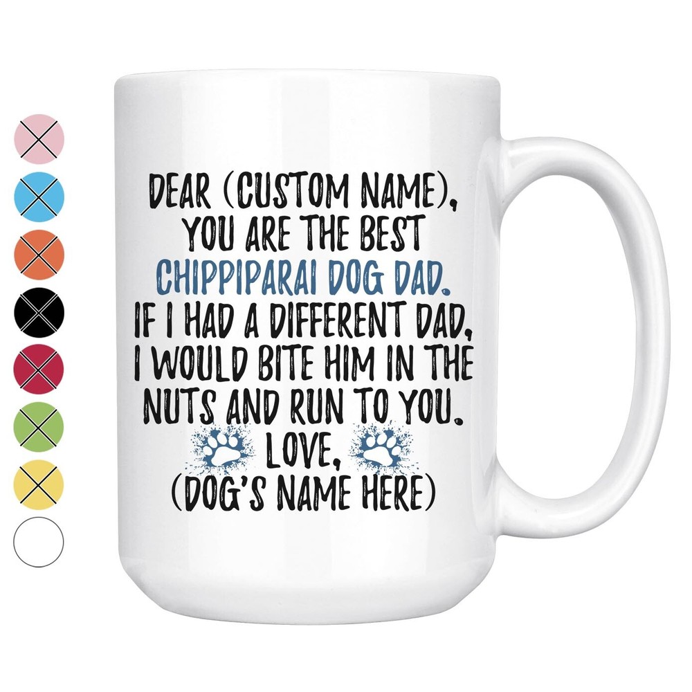 Custom Chippiparai Dog Dad Coffee Mug for Kanni Breed Lovers