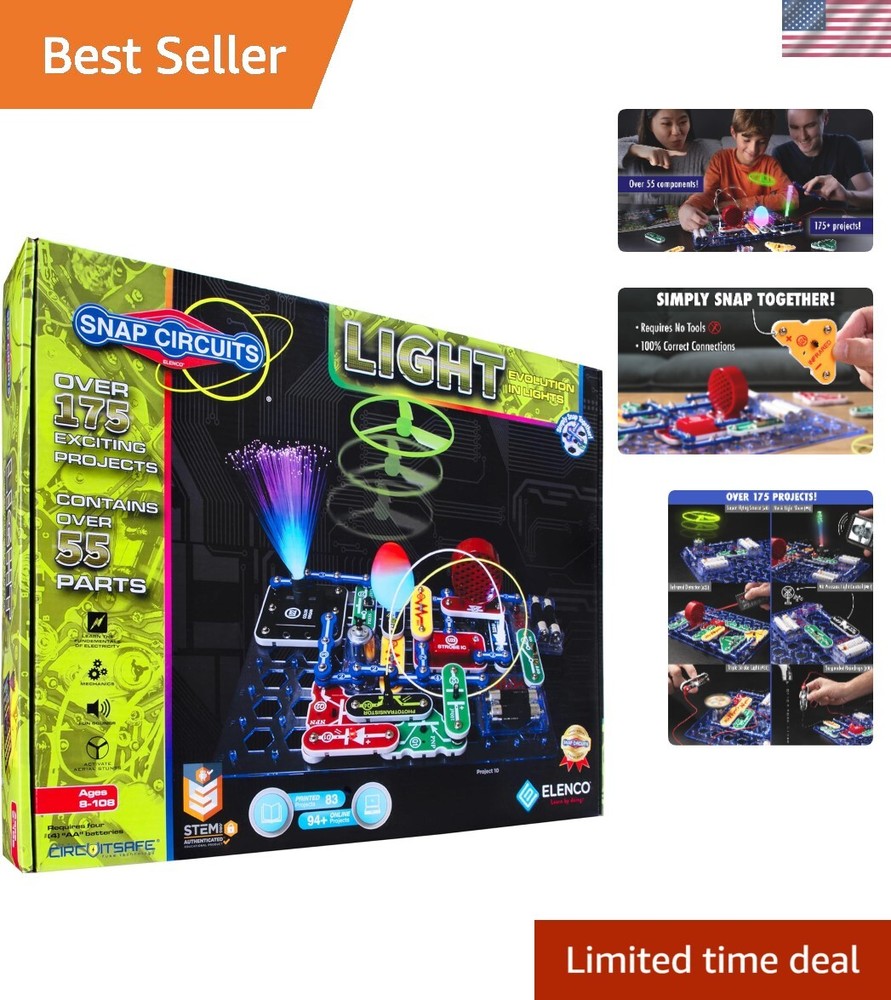 Snap Circuits LIGHT Electronics Exploration Kit | Over 175 Exciting STEM Proj...