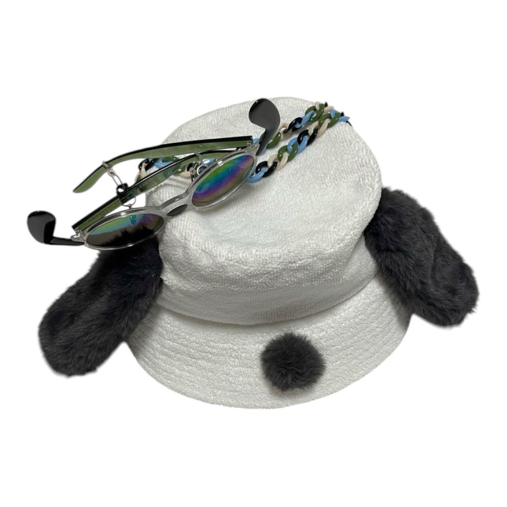 2set USJ Snoopy Bucket Hat White Black  & Sunglasses Universal Studios Japan