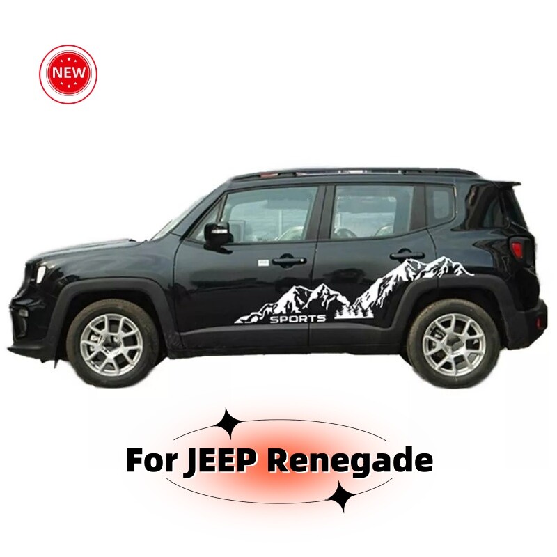 JEEP Renegade Snow Mountain Vinyl Door Sticker Graphic Decal