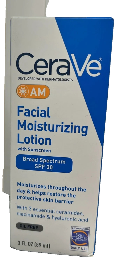 CeraVe AM Facial Moisturizing Lotion SPF 30 Oil-Free Hydration Buy Now New 83-image