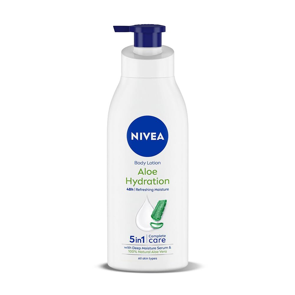 NIVEA Aloe Hydration Body Lotion 400 ml, 48 H Moisturization, For Men & Women