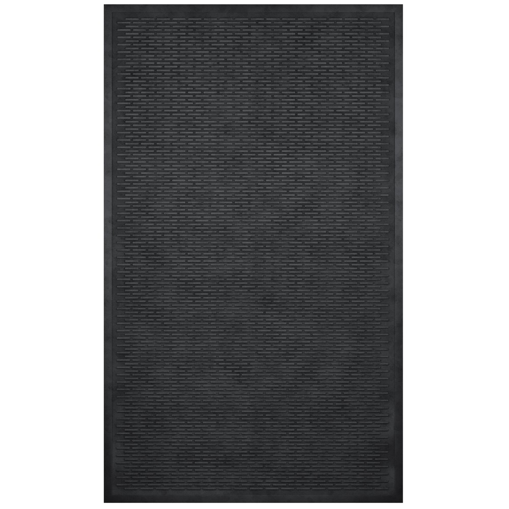 Indoor Outdoor Waterproof Ribbed Rubber Mat Multi-Purpose Durable Rug