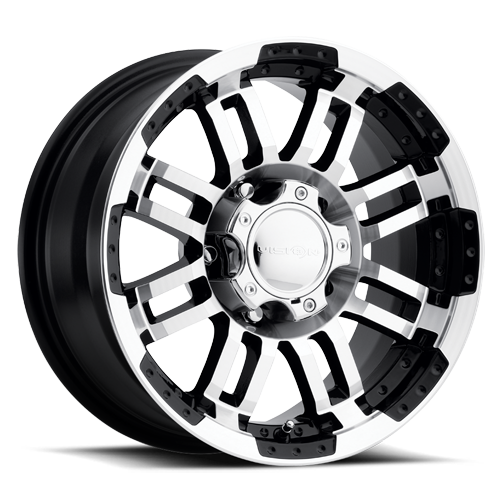Vision Off-Road 375 Warrior 17X8.5 6X135 25mm Gloss Black Machined Face