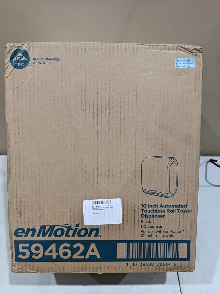 enMotion 59462A Black 10” Automated Touchless Roll Paper Towel Dispenser-image