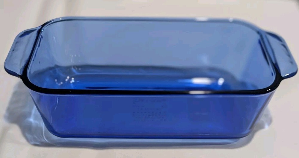 Pyrex Cobalt Blue 1.5 QT Loaf Baking Pan 5x10 Dish 213-R