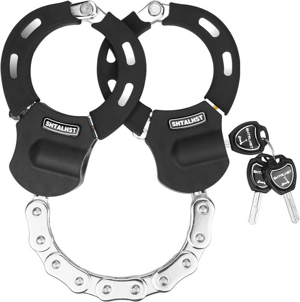 Electric Scooter Lock, Heavy Duty Anti-Theft Chain Lock with Key for E-Bike, Mot