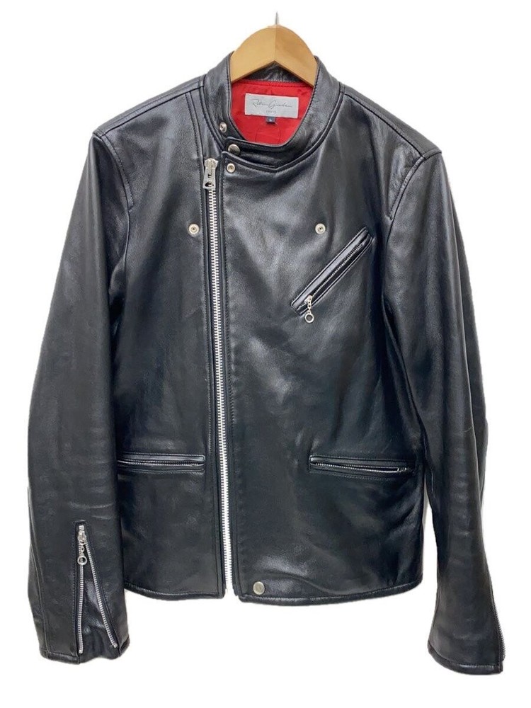 Retro Grade Sheepskin Leather Blouson Jacket Black Size L Works No-278 1286