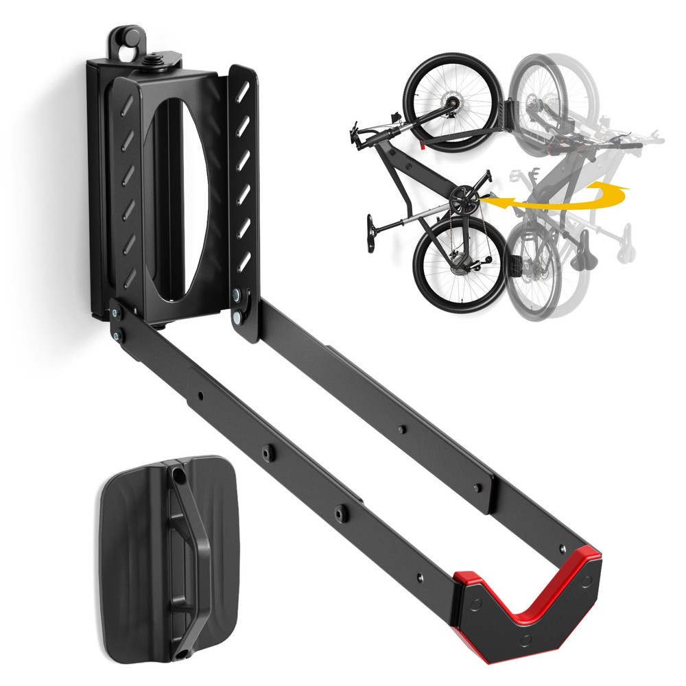Swivel Bike Wall Mount for Easy Storage No Heavy Lifting Bike Hanger