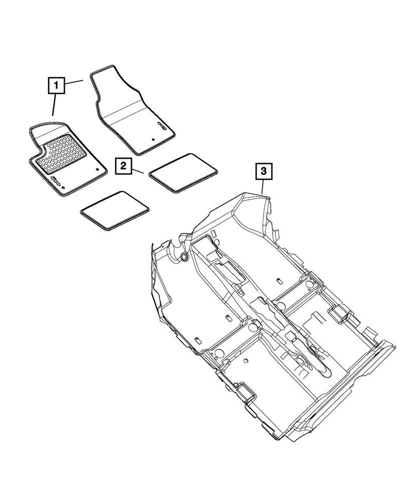 Genuine Mopar Mat Kit-Floor 1TB45JD7AA