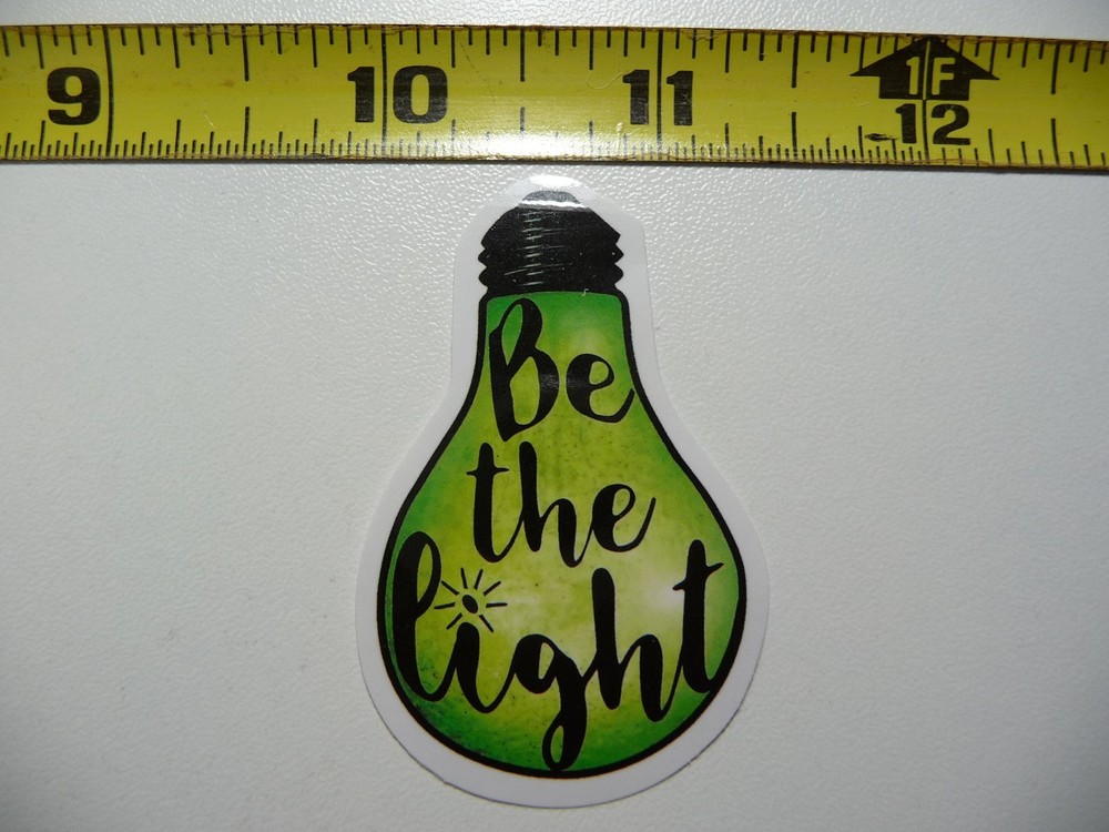 LIGHT BULB BE THE LIGHT NICE STYLE DECAL STICKER CHURCH CHRISTIAN FAITH BELIEF