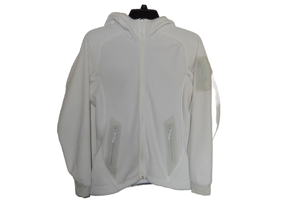 Arc'teryx Covert Fleece Hoodie Jacket Women’s Small S White Polar Full-Zip