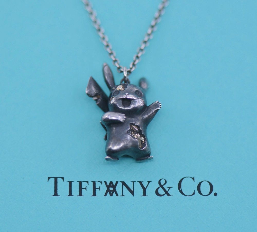 Tiffany & Co Pokemon Pikachu Sterling Silver Pendant Necklace