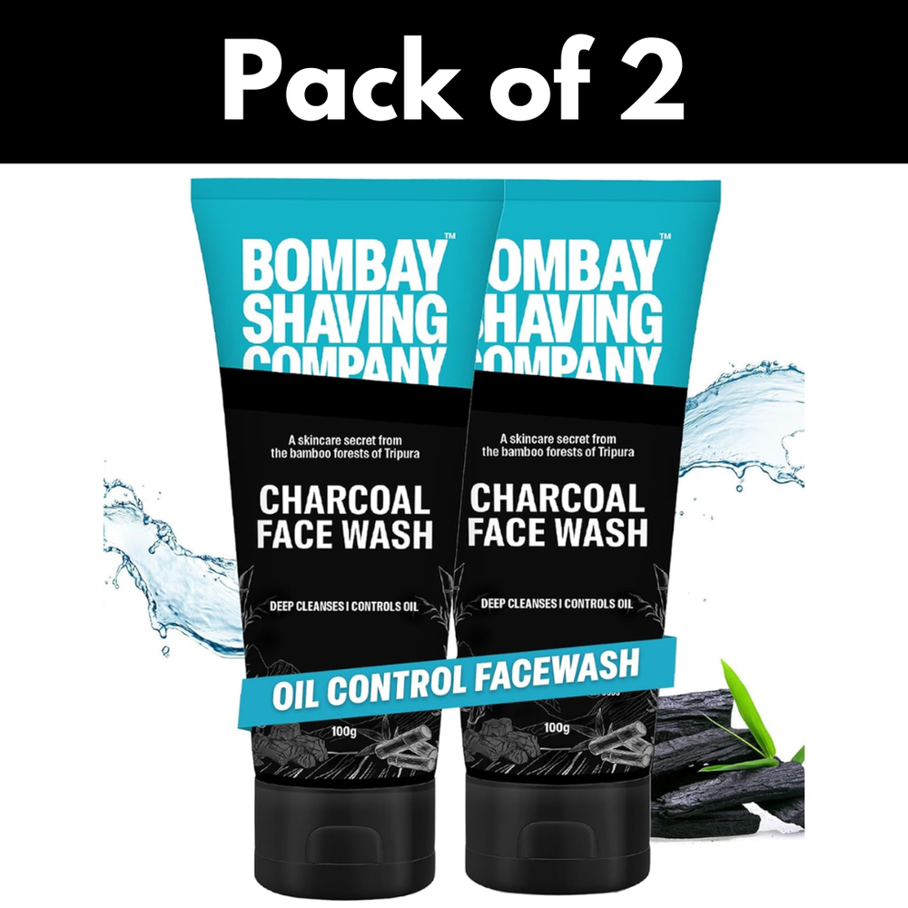 Bombay Shaving Company Charcoal Face Wash,  Anti Pollution & Brighten Skin 100g