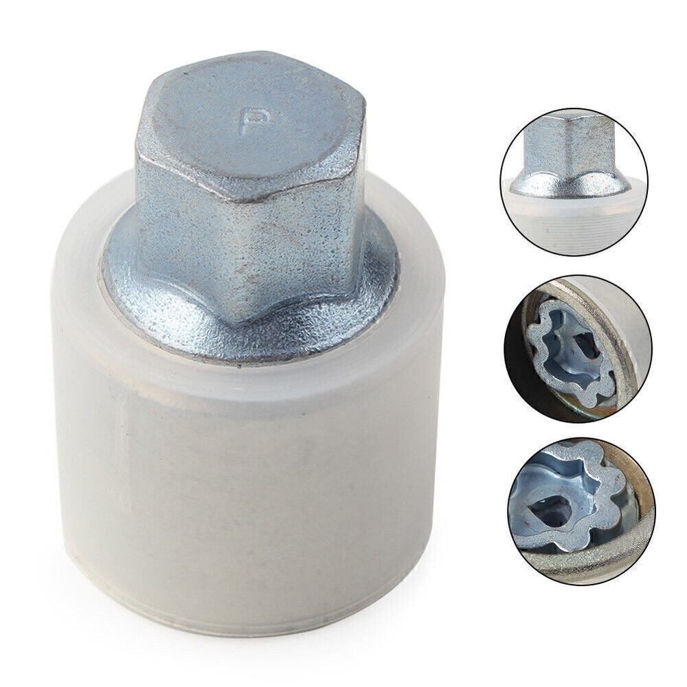 1 Pcs New Locking Wheel Nut Key Bolt Letter P For Audi Chrome-Molybdenum Steel