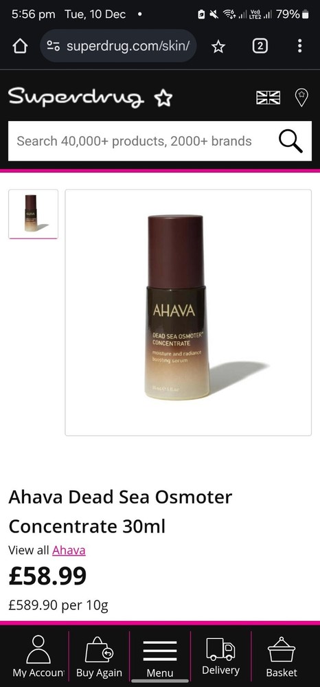 Ahava Dead Sea Osmoter Concentrate 30ml - Brand New in Box - Steal Price