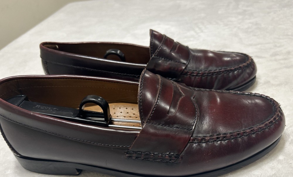 Johnston Murphy Men’s Burgundy Penny Loafers Size 9.5 Wide Dress Casual Shoes