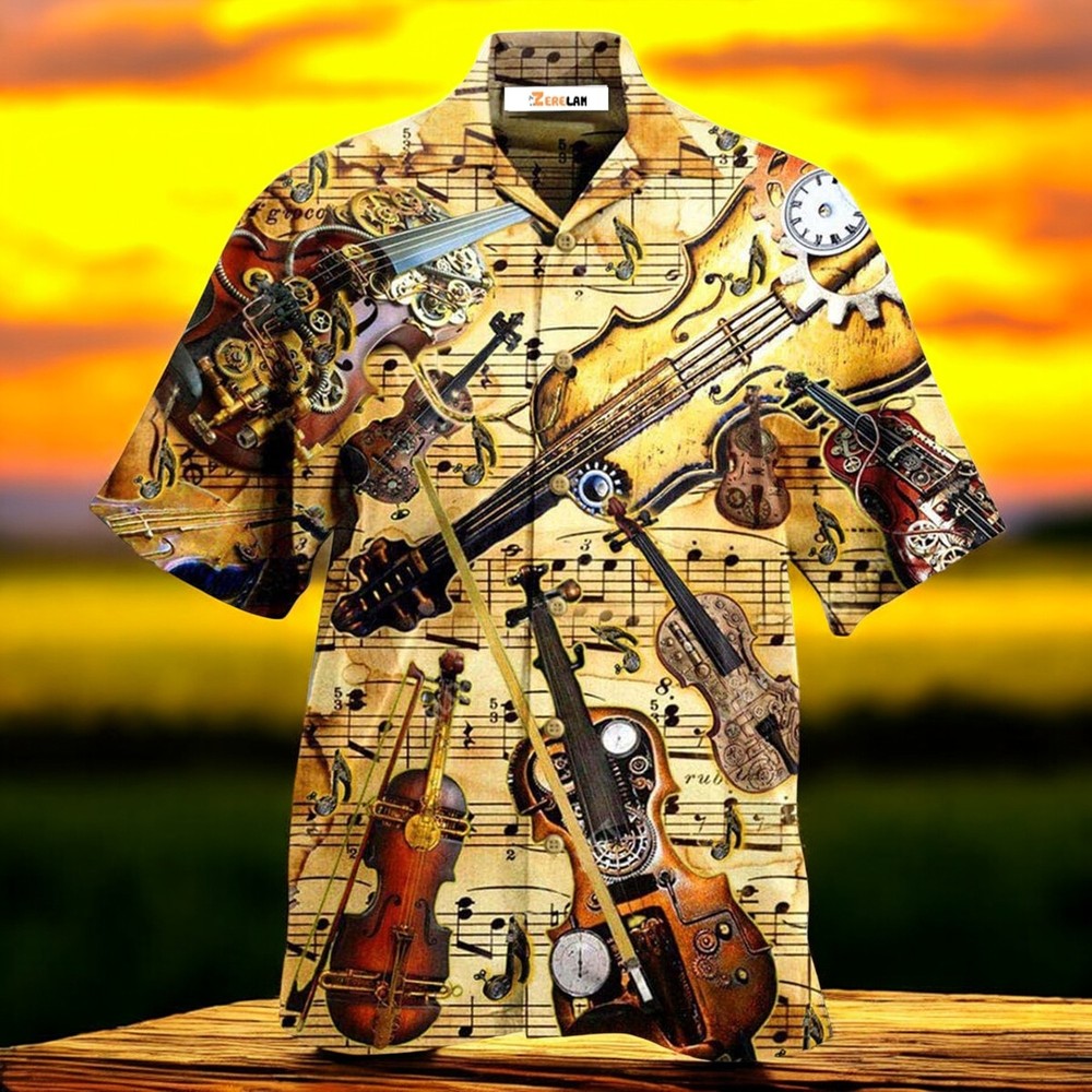 Music Violin Speaks Hawaiian Shirt