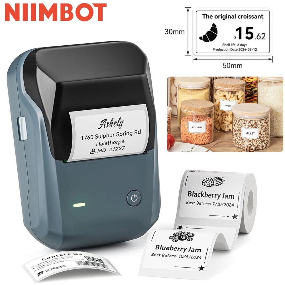 NIIMBOT B1 Portable Bluetooth Label Maker with Thermal Printer Tape  