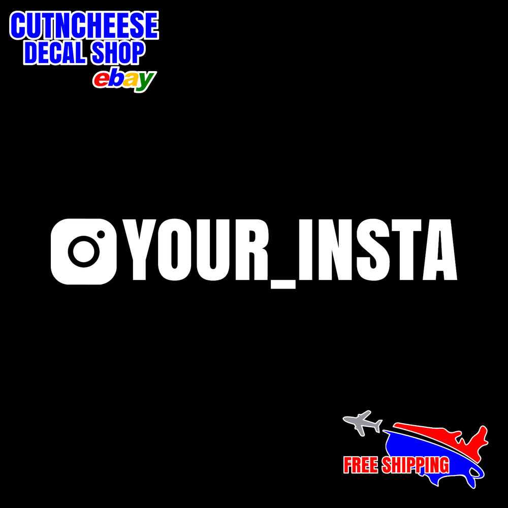 Custom Personalized Instagram Name Sticker Vinyl Decal-image