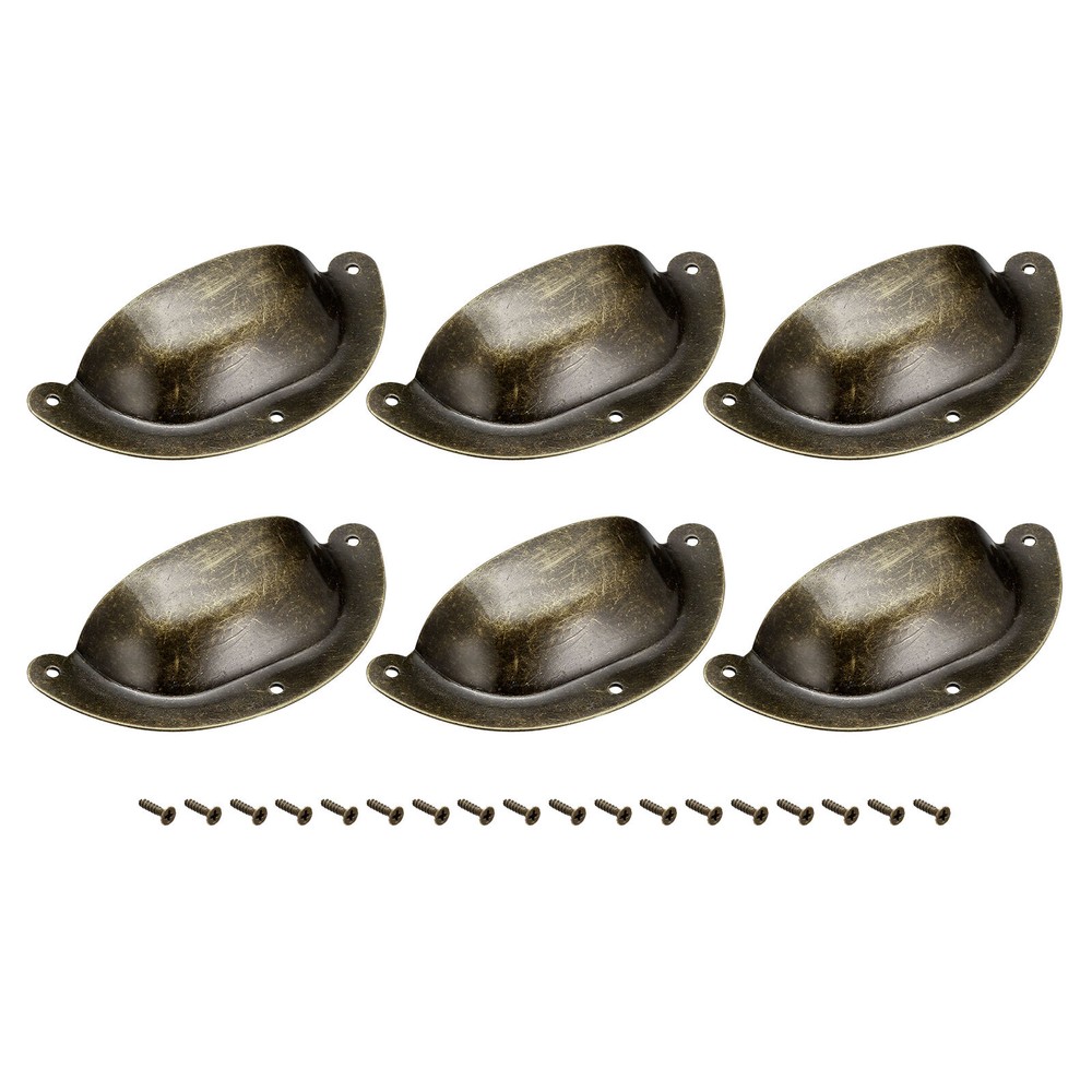 6Pcs Cup Pull Handle 99x45mm Carbon Steel Cup Handle Drawer Pull with Screw