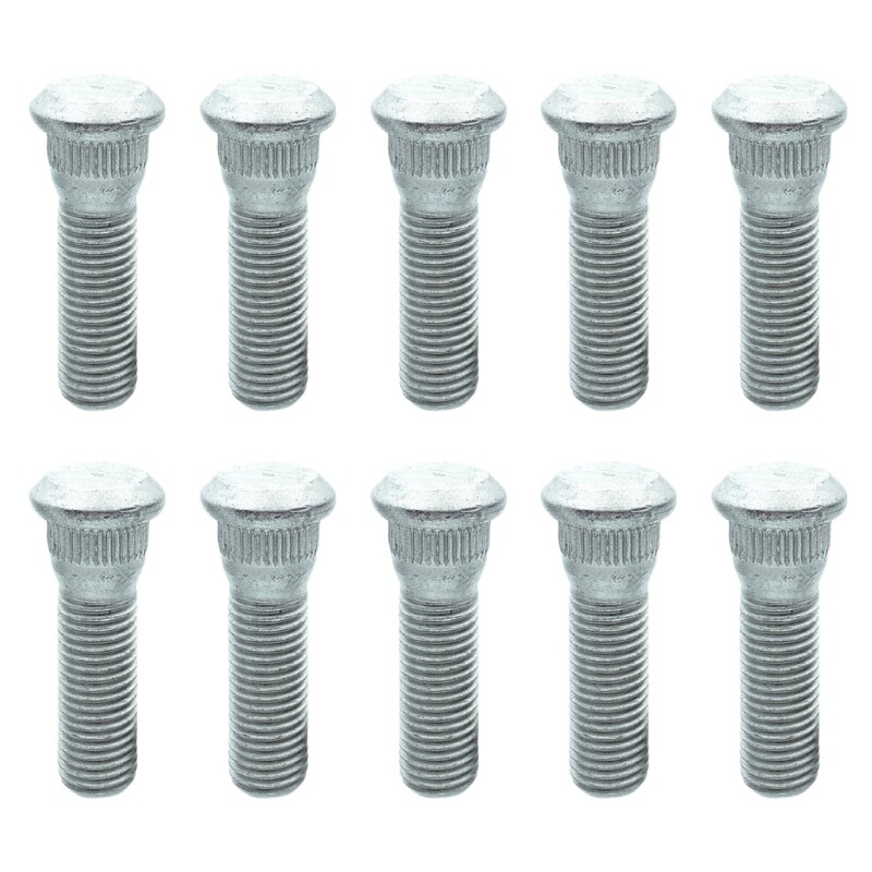 10Pcs 12mmx1.5 Wheel Studs and Lug Extended Knurled Tire Bolts