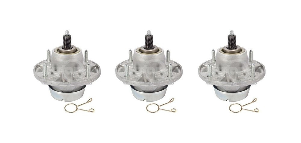 3 Pack Rotary Spindle for John Deere 13542 Fits AM144377 AM135349 AM124498 AM131680