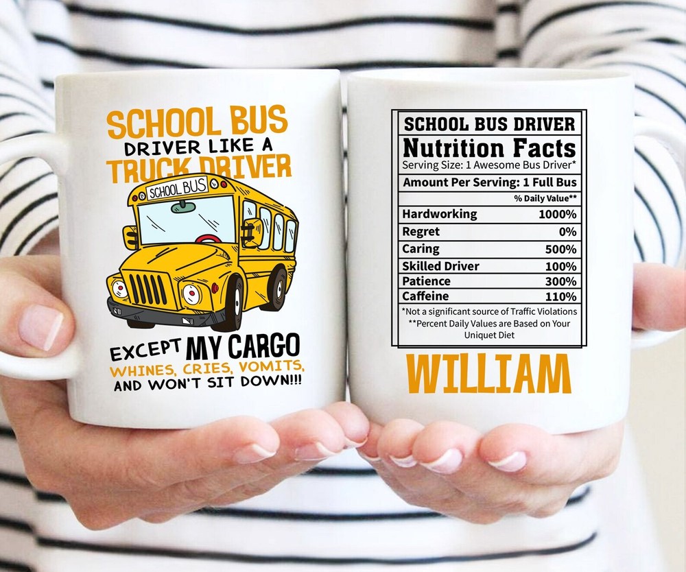 Bus Driver Mug Personalized Bus Driver Gift Bus Driver Tumbler Worlds Best Bus