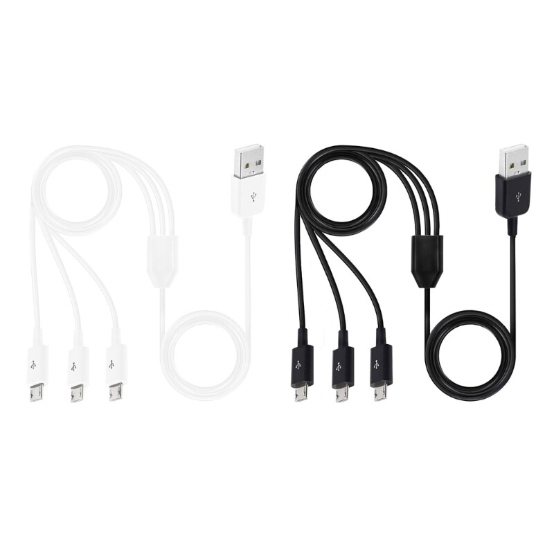 USB to Micro USB Splitter Fast Charging Data Sync Cable with PVC Coating