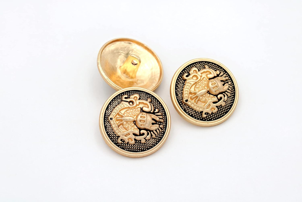 5PCS Vintage Bronze Brass Sewing Buttons DIY Snap Accessories
