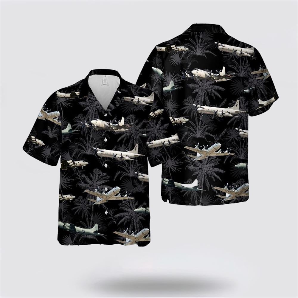 US Navy Lockheed P 3 Orion Hawaiian Shirt 8211 Beachwear For Navy Soldiers