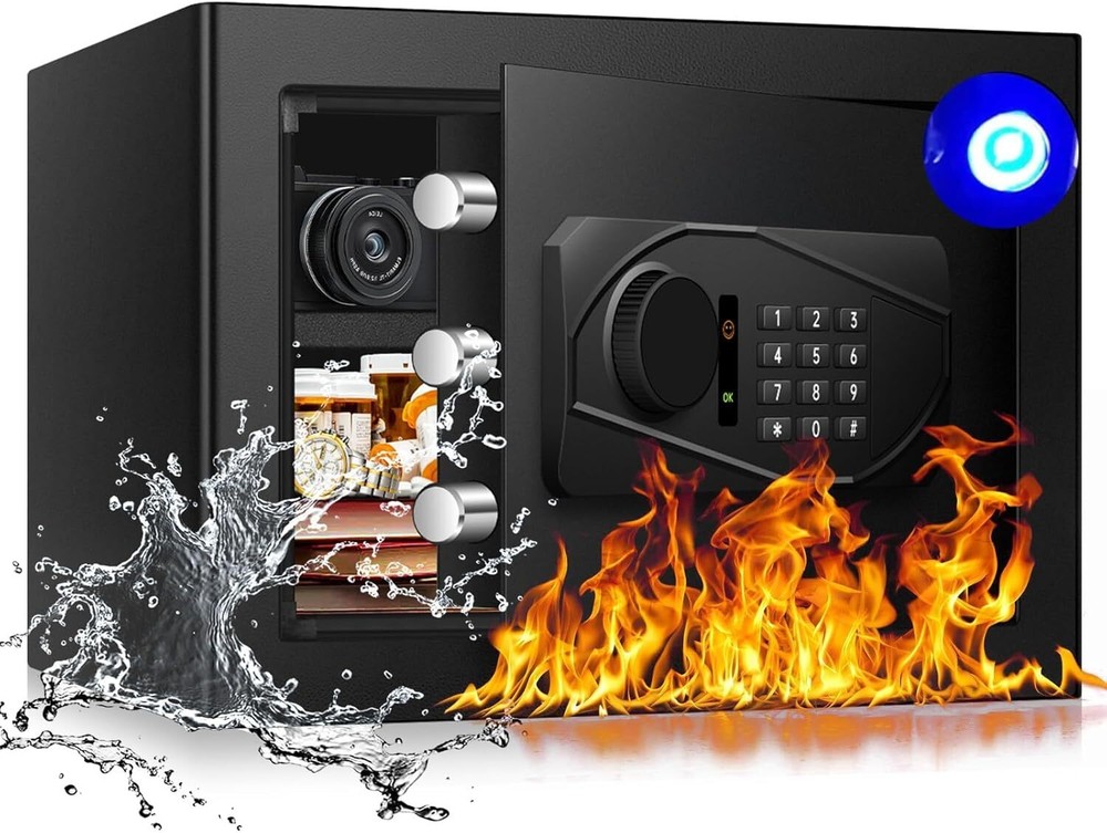 Fireproof Waterproof Home Safe with Digital Keypad Lock