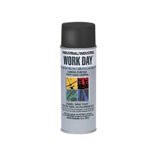 Krylon 4402 Industrial Work Day Enamel Spray Paint, General Purpose, Gloss Black