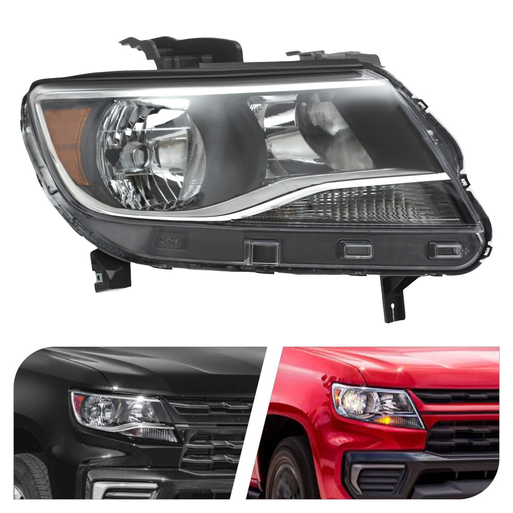 Passenger Side Headlamp, Right Headlight for 2015-2021 Chevy Colorado