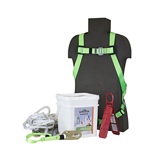 PeakWorks V8257275 Fall Protection Roofer's Kit Complete Safety Gear for Roofing