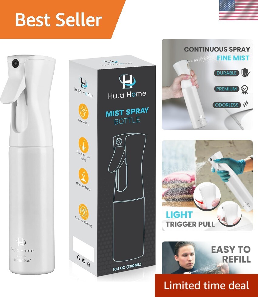 Flairosol Hair Spray Bottle 10.1oz 300ml Mist & Fine Mist Settings