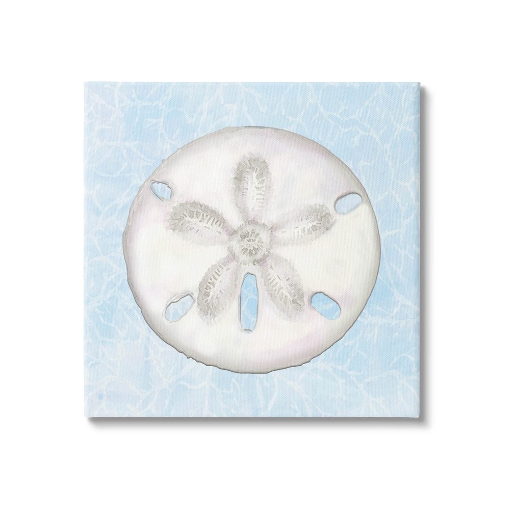 Sand Dollar Aquatic Waves Pattern Canvas Wall Art, Design by Diannart