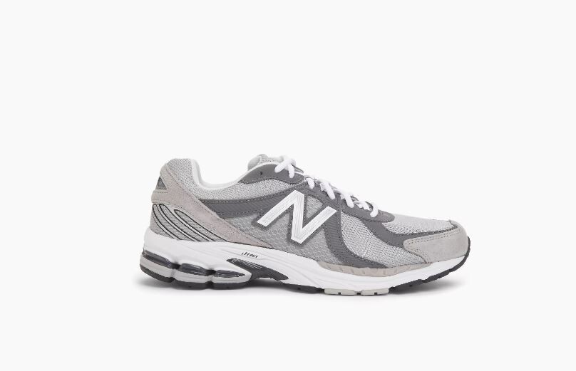 Comme des GarCons x New Balance MR860 Leather Mesh Sneakers Gray