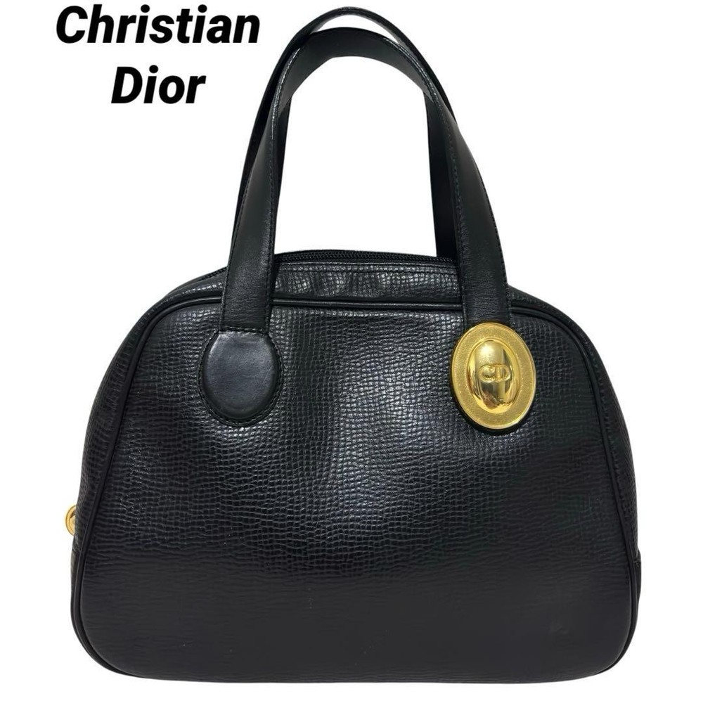 Vintage Dior CD Hardware Leather Handbag Rare Entrance Exam Design