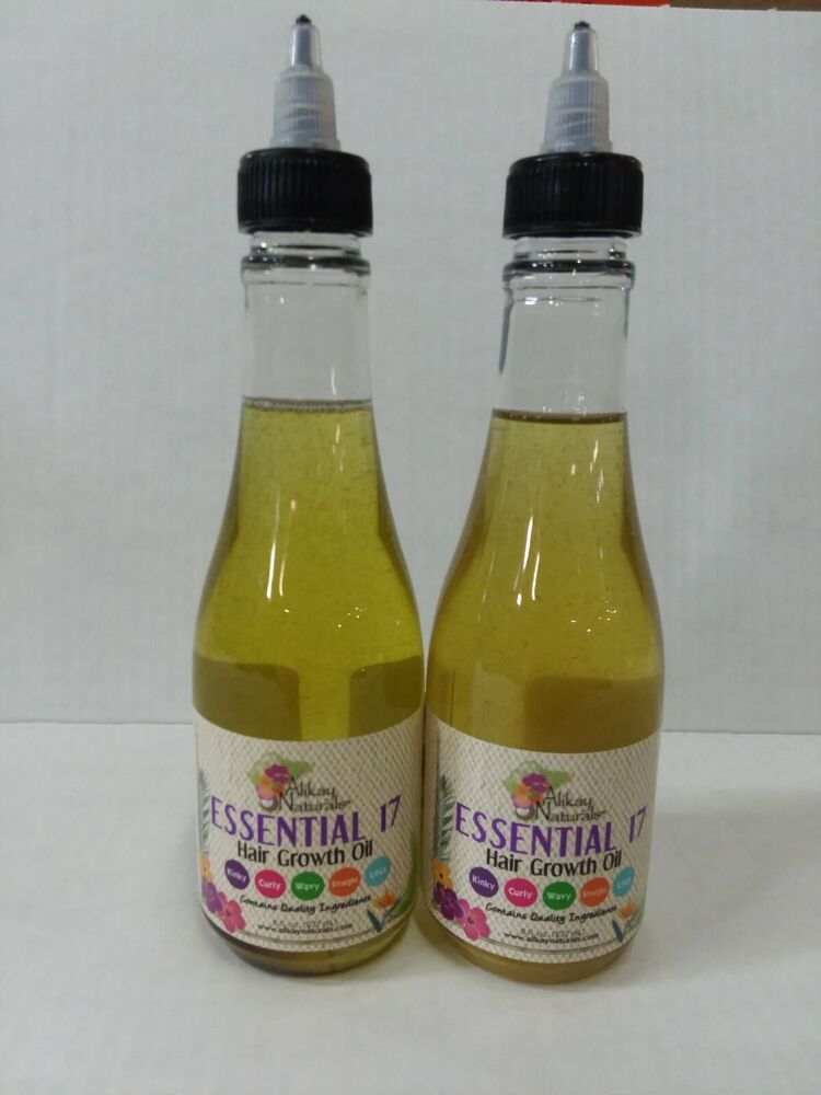 Alikay Naturals Essential 17 Hair Growth Oil, 2 pack, 8 fl oz each New No Box-image
