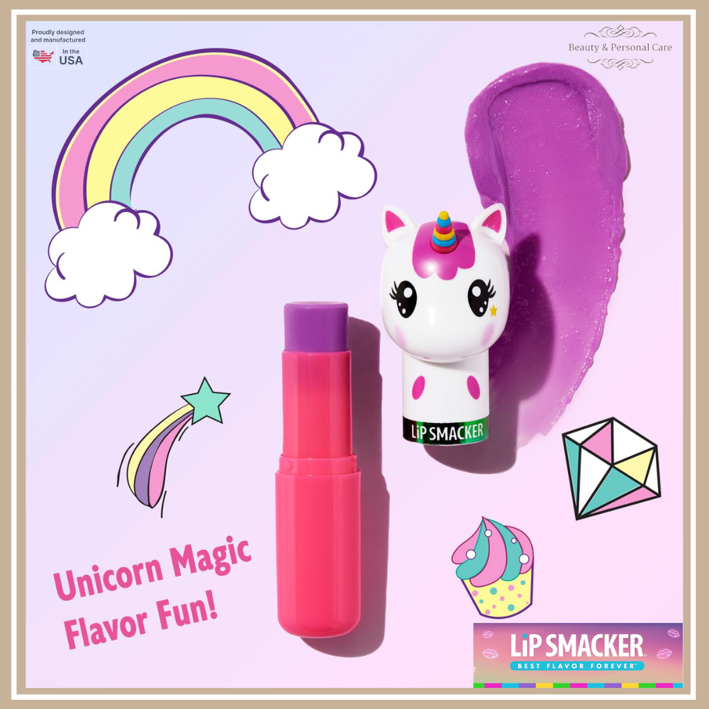 Unicorn Lip Balm Vegan Hydrating Moisturizing Shine Protects Lips Cute Design