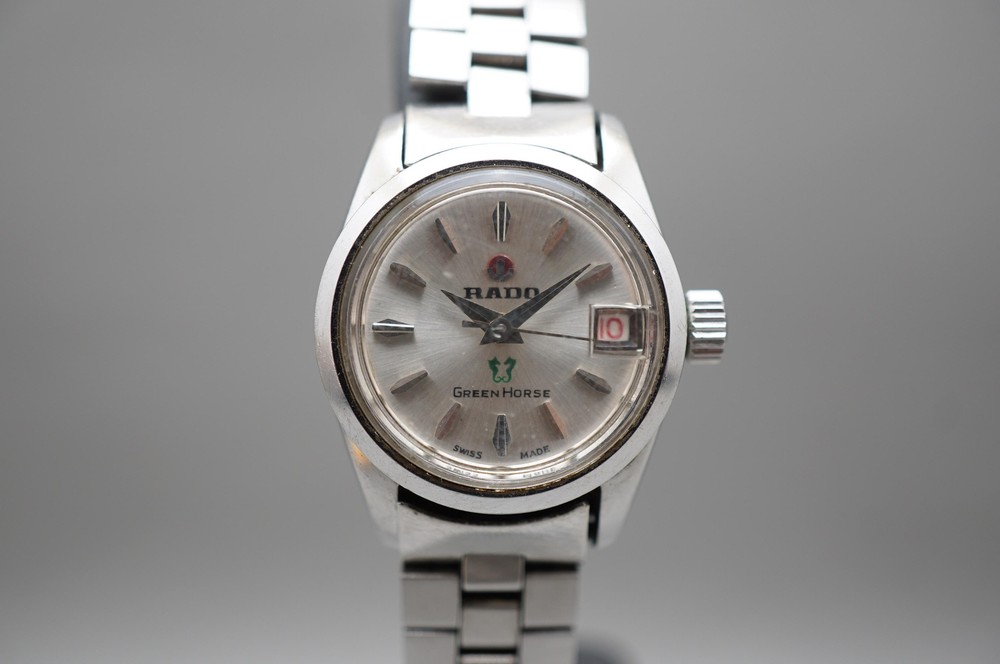 Vintage Rado Green Horse 759-1 Silver Dial Ladies Swiss Automatic Watch