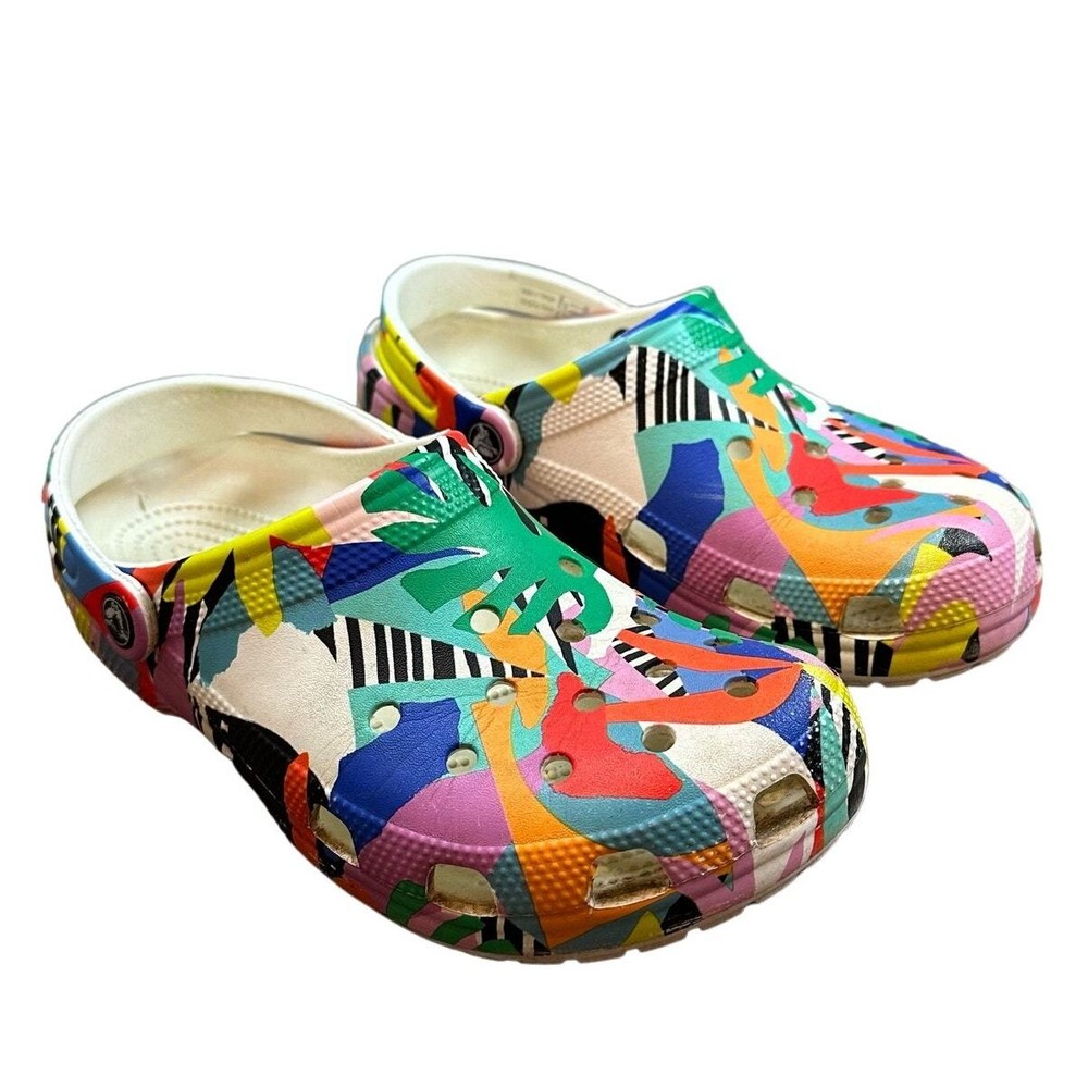 Crocs Retro Resort Slingback Clogs Sandals Shoes Tropical Colorful Size 7M 9W